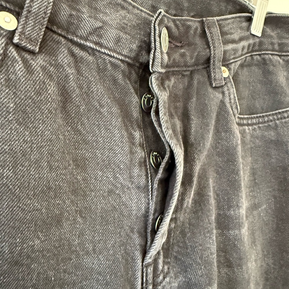 Arket Loose Organic Cotton Black Straight Leg Jeans Size 30/32 - Picture 13 of 15